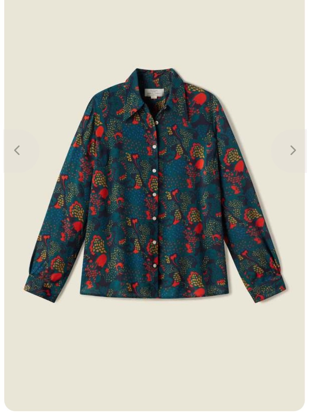 Trovata Birds of Paradis Jacquelin Button Down Shirt Teal NWT Medium MSRP $298 - Picture 2 of 15